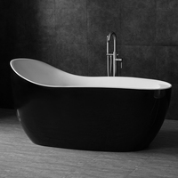 Baignoires autoportantes de luxe Gurgle pour salle de bain, baignoire moderne, baignoire en acrylique blanche, noire, couleur mixte, pour adultes