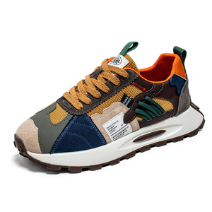 Chaussures de sport pour hommes à design color-block, semelle en caoutchouc épaissie, baskets décontractées tendance pour hommes, vente en gros - Product Image 6