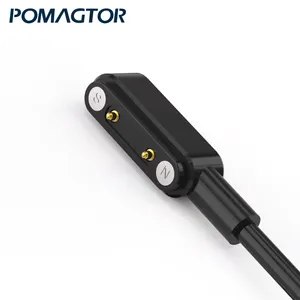 Professionele Aanpasbare Magnetische Pogo Connector 4 Pin Met Kabel Magneet Horloge Oplader Magnetische Oplaadkabel