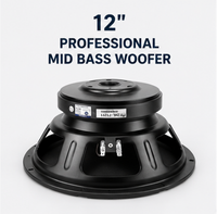 Haut-parleur passif professionnel de 12 pouces, 300 W RMS, bobine vocale de 75 mm, coque métallique de 190 mm, 8 ohms, système de divertissement de scène KTV haut de gamme