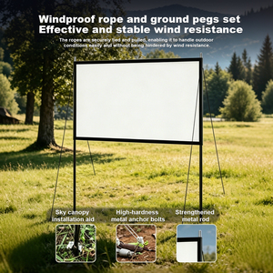 Topleo 120 Inch Wind Resistant Inflatable Portable Outdoor One Person Quick Setup Fabric Floor Rising Projector <b>Screen</b> MN07 Floo - Product Image 5
