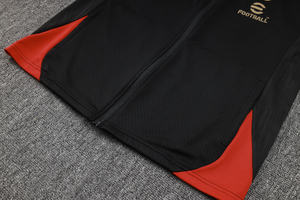 ชุดฝึกซ้อมแขนสั้นแบบซิปเต็มตัว แห้งเร็ว สำหรับฤดูใบไม้ร่วงและฤดูหนาว 24/25 ชุดแข่งขันสโมสรยุโรป ทีมมิลาน ชุดฟุตบอล - Product Image 4