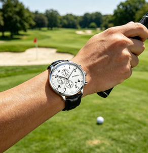 Reloj <span class=keywords><strong>de</strong></span> Pulsera Deportivo y <span class=keywords><strong>de</strong></span> Negocios para Hombre, Cronógrafo Mecánico Automático con Logotipo Personalizado, <span class=keywords><strong>ETA</strong></span> 7750, Cristal <span class=keywords><strong>de</strong></span> Zafiro, Correa <span class=keywords><strong>de</strong></span> Cuero Genuino - Product Image 3
