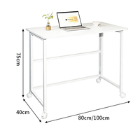 Table de chevet pliable pour chambre à coucher, bureau d'étudiant portable, bureau mobile, bureau d'ordinateur