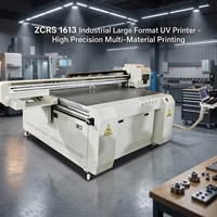 Impresora UV de Cama Plana Industrial ZCRS 1613 Pro para Cuero con Pantalla Táctil, Actualización 2026, Máquina Digital Multimaterial