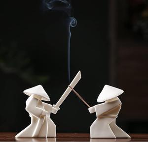 ชุดของตกแต่งชา รูปปั้นนักรบ ของประดับตกแต่งชา น่ารัก งานปั้นเซรามิกกังฟู ของตกแต่ง ของขวัญสำหรับห้องชา บ้าน - Product Image 1