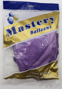 Paquete de 10 globos de vinilo de esfera redonda reutilizables morados de 36" - Product Image 2