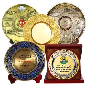 Fabricage Oem Custom Plaque Houten Beker Stand Gouden Trofee Plaat Reliëf Souvenir Award Medaille Plaquette