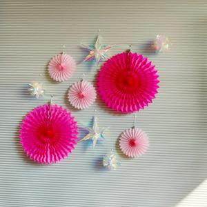 Decoraciones de abanicos de papel de nido de abeja para suministros de decoración de fiestas - Product Image 5