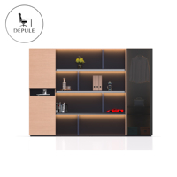 Escritorio Ejecutivo Moderno y Minimalista con Gabinete Trasero, Librero de Madera, Archivador y Mueble para Almacenamiento de Documentos Financieros