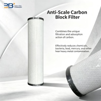 Système de filtration triple BB blanc 20x4,5 pouces à couverture intégrale avec filtres pour éliminer les sédiments, les impuretés, le tartre, les chloramines et les bactéries de l'eau