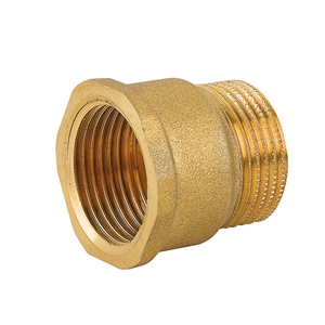 Raccordo per tubi in ottone 1 1/2 X 1 1/2 pollici con filettatura maschio-femmina per uso idraulico - Product Image 1