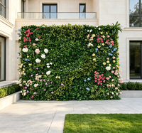 Mur végétal, décoration murale en herbe, panneau de plantes vertes artificielles, fleurs de pampa, mousse, herbe artificielle en plastique pour mur