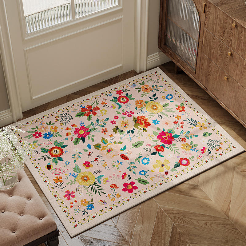 Suela de goma de terciopelo de algodón de bambú - Flower Secrets Black