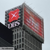 Module d'affichage en maille transparent pour l'extérieur Écran publicitaire en verre transparent à LED 3D
