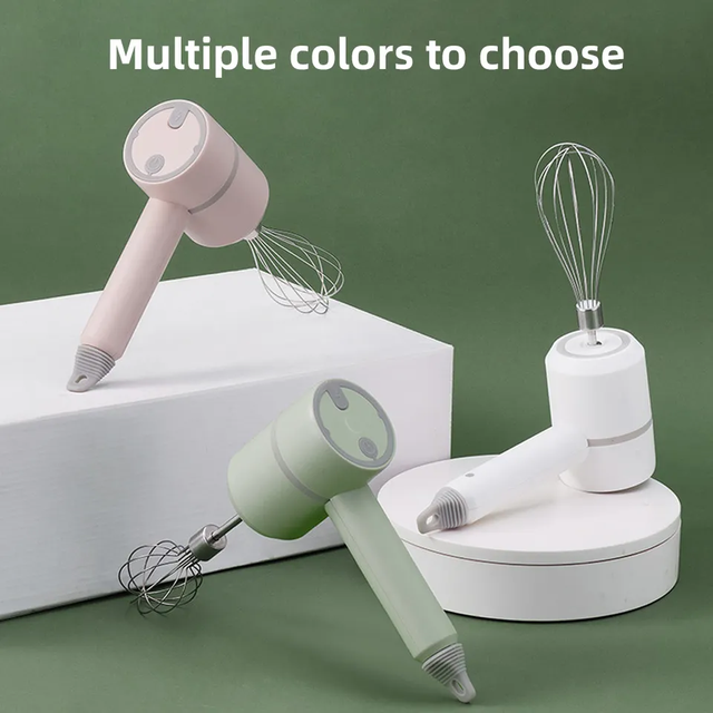 Charging Cordless Egg Beater Food Hand Mixer for Kitchen Baking Usb Blender Rechargeable Portable Wireless Mini Mixers
