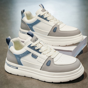 Zapatos de skate para hombre, zapatillas de cuero a la moda para hombre, zapatos deportivos informales, zapatos de skate para adolescentes, zapatos planos de diseñador - Product Image 2
