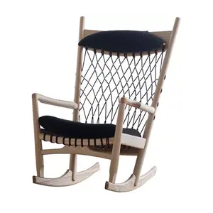 Мебель для гостиной, кресло-качалка «Ханс Джей Вегнер», новинка, Тканое плетеное веревочное кресло-качалка из массива дерева для отдыха