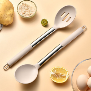 8PCS <strong>Silicone</strong> Cooking Utensil Set Non-stick <strong>Cookware</strong> with Stainless Steel <strong>Handle</strong> - Product Image 5