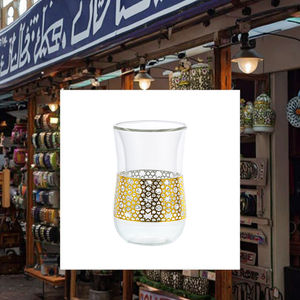 Vaso de Té Turco de Doble Pared de 80 ml, Diseño Dorado y Plateado, Hecho a Mano, Estilo Moderno y Sostenible para Té Negro, <span class=keywords><strong>Chai</strong></span> Árabe, Cultural - Product Image 4