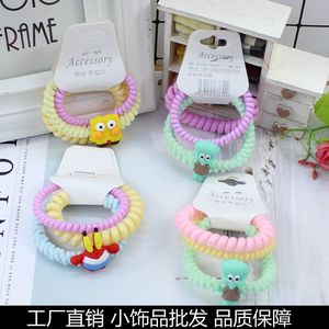 Élastiques à cheveux tressés de dessin animé, couleurs mélangées, en résine plastique, haute élasticité, accessoires capillaires cadeau - Product Image 5