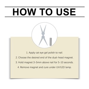 Aimant double tête effet œil de chat français. Méthode simple et facile <span class=keywords><strong>pour</strong></span> réaliser des ongles effet œil de chat. Outils de décoration d'ongles faciles à utiliser. - Product Image 6