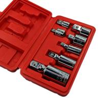 7 Uds manga convertidora mango de trinquete 1/2 3/8 1/4 Drive adaptador de cabeza de enchufe de coche herramienta de reparación para llaves de impacto herramienta Manual