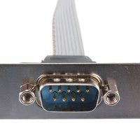 Cable plano de cinta RS232 serial D-Sub DB9 de 9 pines IDC con revestimiento de PVC, resolución 1080p, 0.28m, macho-hembra, para computadora