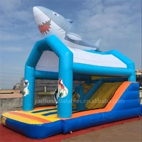 Château gonflable pour enfants avec toboggan Shark