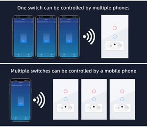 Interruptor de 2 Botones de 118 mm, 3 Orificios, 10A, Material de PC, Control por Voz y Móvil para Hogares, Hoteles y Salas de Conferencia - Product Image 4