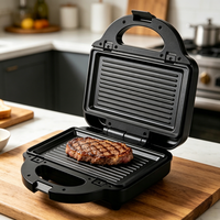 Máquina para Hacer Waffles Eléctrica 3 en 1 con Placa Desmontable, Plancha para Sándwiches de 2 Rebanadas, Plancha para Waffles, Máquina Multifunción para Desayunos