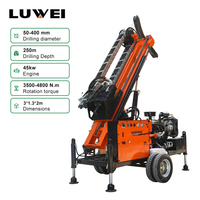 Plateforme de forage mobile sur roues pour puits d'eau, machine de forage hydraulique pour forages profonds, équipement de forage diesel à vendre