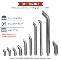 Tubo de Escape Cromado de 5 Pulgadas para Camiones de Trabajo Pesado, Compatible con Peterbilt, Kenworth y Freightliner