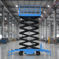 Plateforme élévatrice mobile à ciseaux de 500 kg de capacité, élévation de 12 m, pour entrepôt, vente en gros, directement de l'usine, certifiée CE
