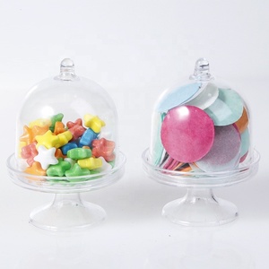Mini Cute Transparent Gold <strong>Tray</strong> Plastic <strong>Candy</strong> Box Wedding Party Mini Cake Cup Stands Chocolate Gifts <strong>Candy</strong> Box - Product Image 1