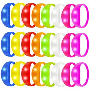 Wholesale Led Bracelet Sound Activated <b>Motion</b> <b>Sensor</b> Silicone Light up Wristbands Custom Logo for Concert Party Events Bulk - Product Image 1