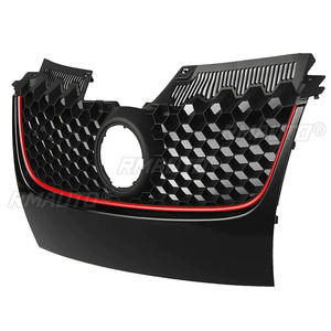 Grilles de pare-chocs avant en nid d'abeille, grille centrale supérieure, grille de course pour Volkswagen VW Golf 5 MK5 Jetta GTI 2006 2007 2008 2009 - Product Image 2