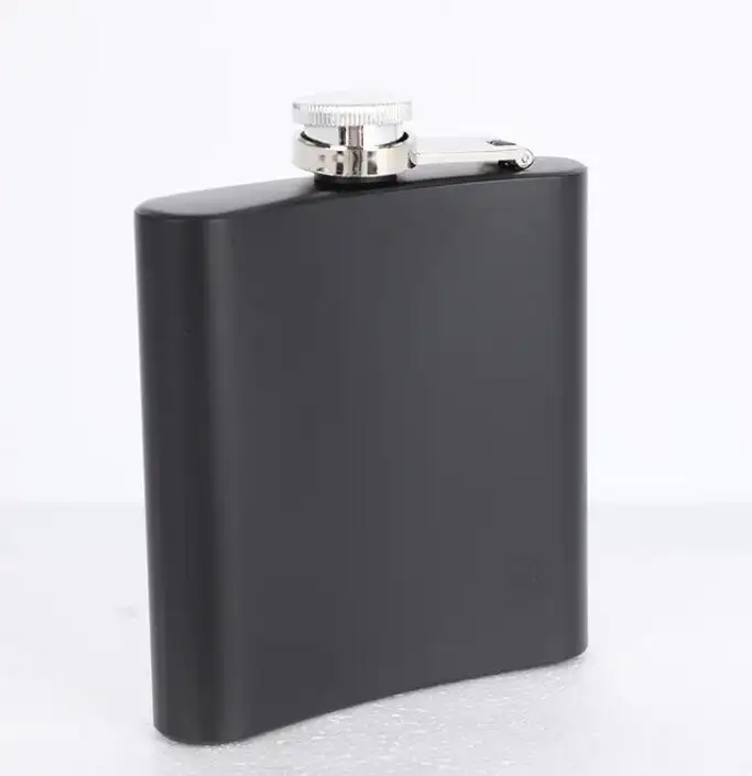 Hochzeits geschenke 7 oz Whole Matte Black Edelstahl Wein becher Hip Flask für MEN Liquor Whisky