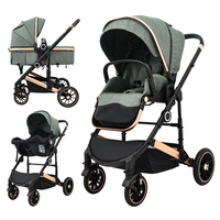 Vente chaude Bébé Chariot 3 En 1 Bébé Landau Facile Pliable Léger Poussette Bébé Poussette Compact