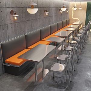 Anama-sofá de acero inoxidable cromado para restaurante, mueble de mesa y silla para <span class=keywords><strong>Bar</strong></span> y cafetería - Product Image 2
