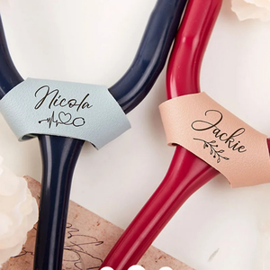 Stetoskop personalisasi nama <span class=keywords><strong>Tag</strong></span> pesona Portable PU kulit Custom LOGO stetoskop ID <span class=keywords><strong>Tag</strong></span> - Product Image 2