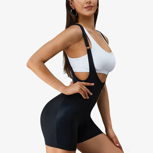 Nouveaux ensembles de sport moulants 2 pièces pour femmes, combishorts côtelés décontractés et élégants pour l'été, vêtements de gym personnalisés - Product Image 2