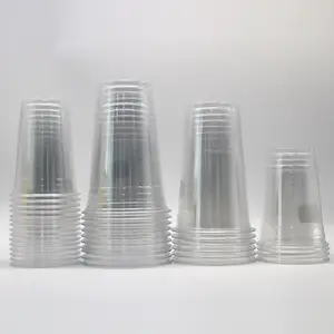 Couvercles de gobelets en plastique 5 6 7 8 9 10 12 14 15 16 20 24 Gobelets en plastique transparent de 32 Oz Gobelets en plastique de 16 Oz