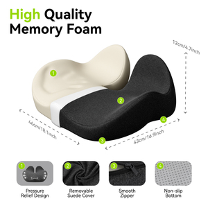 Cadeira De Escritório De Espuma De Memória Almofada Do Assento De Carro Almofada Alívio Da Dor NonSlip Assento De Conforto para O Escritório Do Carro Almofada De Assento Em Casa - Product Image 6