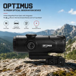 Mira Prismática TYPHON Optics 1X, Perfil Alto, Ajustable, Holográfica, Impermeable, Resistente a Impactos, de Aleación de Aluminio, con Recubrimiento Multicapa Completo, para Caza - Product Image 5