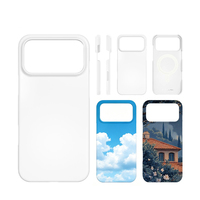Coque de téléphone personnalisée en PC blanc vierge pour sublimation 3D, avec chargement magnétique sans fil, pour iPhone 17 Pro Max, 17 Pro, 13, 15, 16 Pro