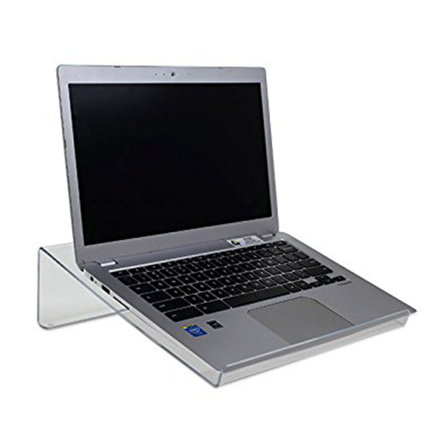 Acrylic Computer Desk Stand Clear Acrylic Laptop Stand Plastic Clear Laptop Display Rack for Office