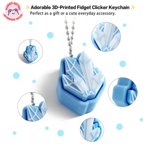 Massaggiatore per Dita Stampato in 3D, Portachiavi in Cristallo, Accessorio Auto Durevole, Ciondolo per Zaino, Regalo per Natale, Halloween, San Valentino - Product Image 5