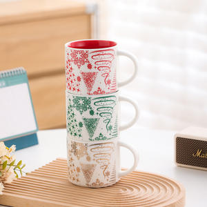 Tazas Apilables Navideñas al por Mayor con Tapas, Tazas para Beber de Gran Capacidad - Product Image 2