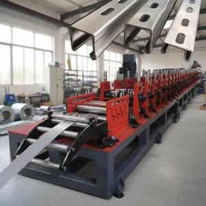 Manufacturing Automatic High-Accuracy Steel Solar Strut Channel Roll Forming PLC Controlled Photovoltaic <b>Bracket</b> Production Line - Product Image 1